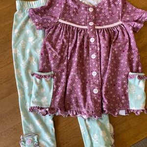 SweetHoney Purple and Green Pajama Set with Soft Fabric